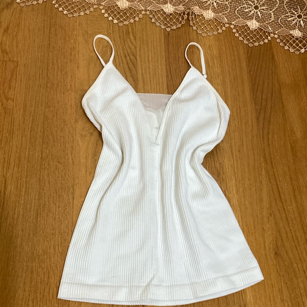 Cute White Cream Tank Top